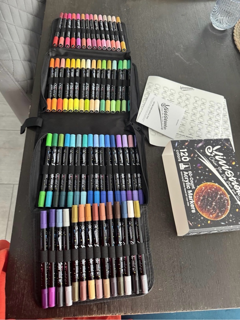 Acrylic Marker Set - 120 Colors (Black Case)